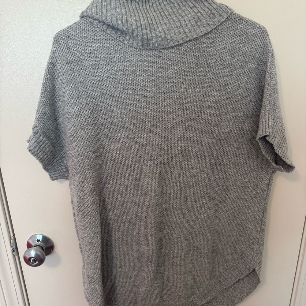Ann Taylor Factory Gray Cowl Neck Sweater Dress